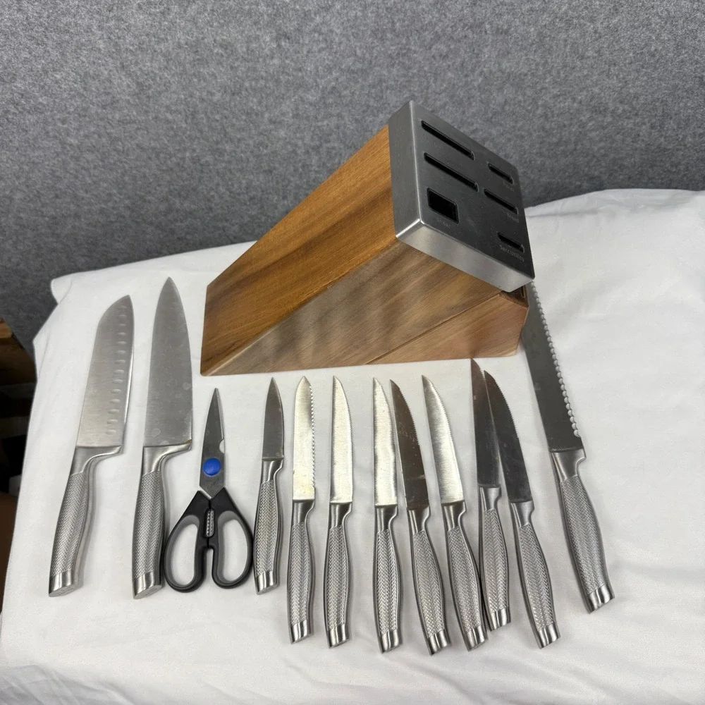 Henckels Diamondl Dynamic 13 Piece Knife Set with Wood Block and Shears
